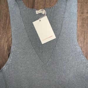 Super cute overall dress! Pair with long sleeve T!